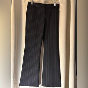 Express “Editor” Black Pinstripe Boot Cut Pants, size 0
